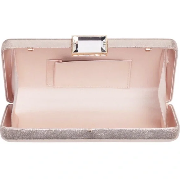 NWT Nordstrom Metallic Box Clutch - Picture 4 of 9